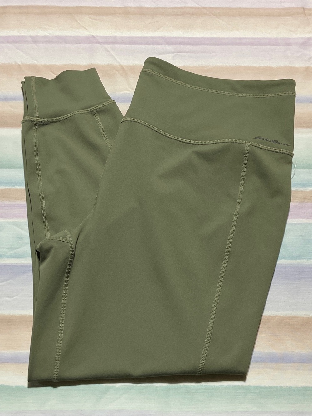 Eddie Bauer Size XL Olive Green High-Waist Performance Leggings